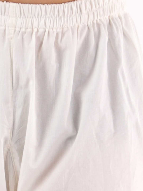 Boy's Black Chikankari Thread Work Kurta And White Pyjama Set